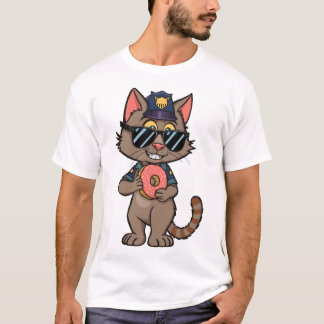 Camiseta Polícia de Rua - Polícia de Rosquinha de Cartoons 