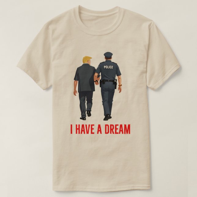 Camiseta Polícia de Trump Engraçada - Prisão de Trump 'I Ha (Frente do Design)
