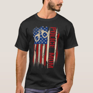 Camiseta Polícia de Vintage Mãe Americana Flag Arresthancuf