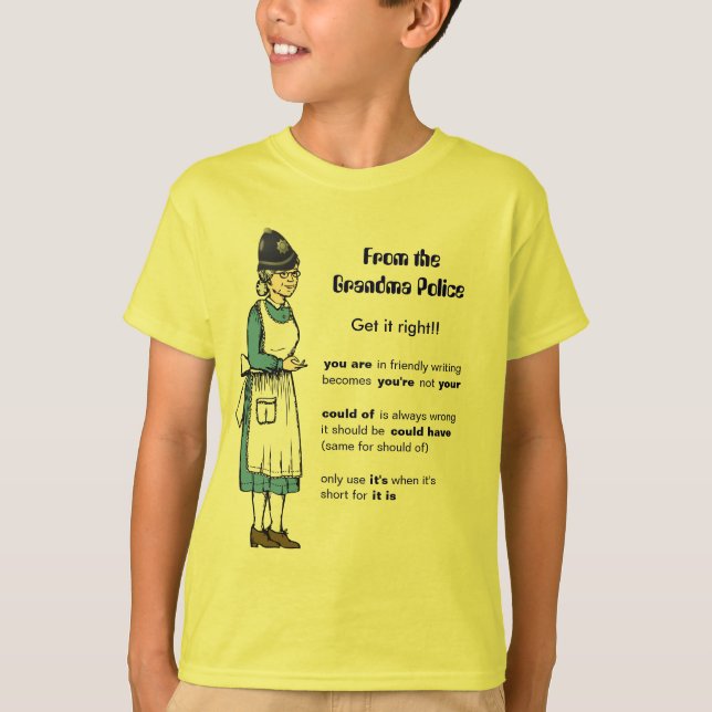 Camiseta Polícia de Vovó - t-shirt infantil (Frente)