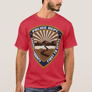 Camiseta Polícia do Condado de Camden vestida RxTp