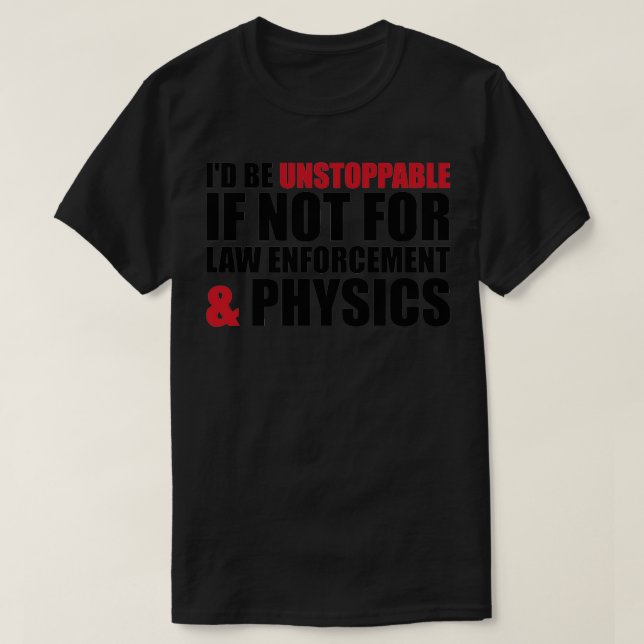 Camiseta Polícia e Física (Frente do Design)