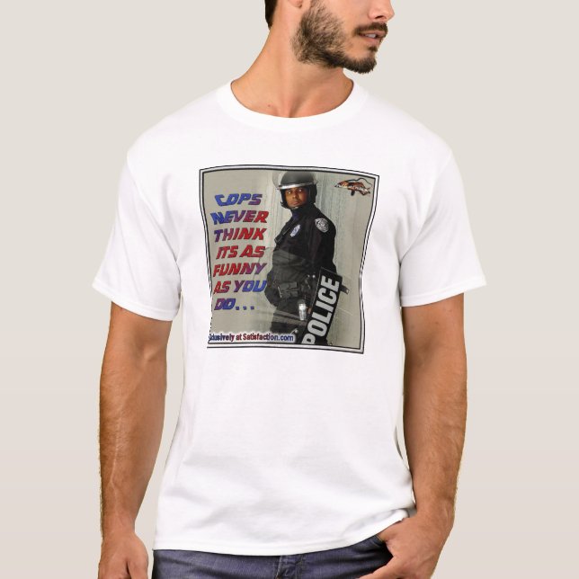 Camiseta polícia engraçada (Frente)
