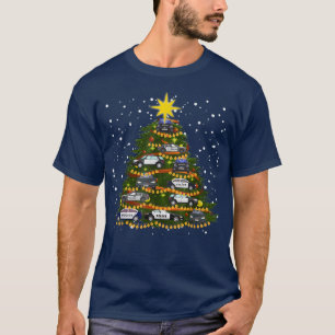 Camiseta Polícia Engraçada Carro Árvore de Natal Polícia Co