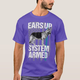 Camiseta Polícia Engraçada K9 Tshirt fina linha azul sobe