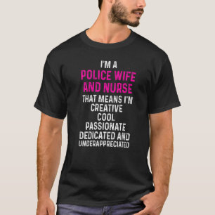 Camiseta Polícia Esposa Enfermeira Rn Mãe 35