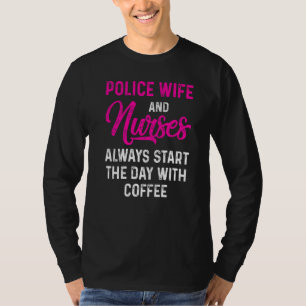Camiseta Polícia Esposa Enfermeira Rn Mãe 41