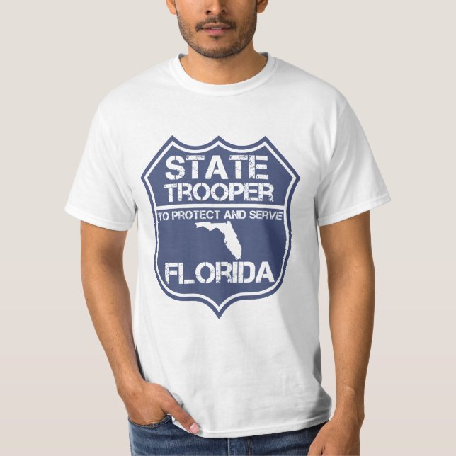 Camiseta Polícia estadual de Florida a proteger e servir (Frente)