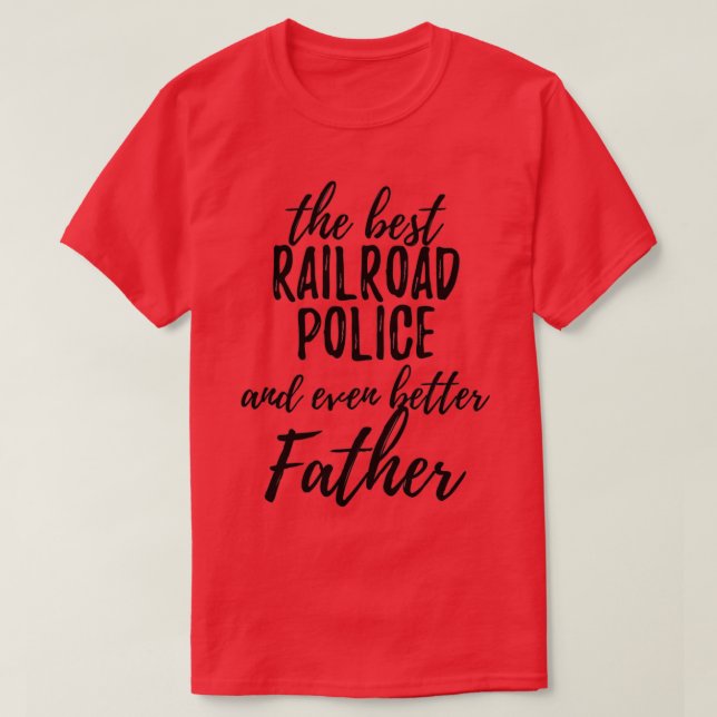 Camiseta Polícia Ferroviária Padre Funny Gift Ideia para Pa (Frente do Design)