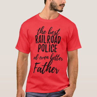 Camiseta Polícia Ferroviária Padre Funny Gift Ideia para Pa