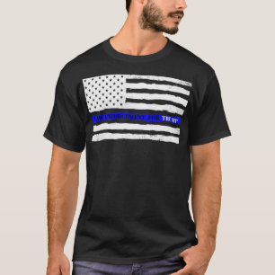 Camiseta Polícia fina de linha azul para TRUMP