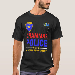 Camiseta Polícia Gramatical Para Servir E Corrigir