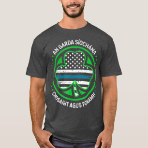 Camiseta Polícia Irlandesa Garda Dia de São Patrício Gif