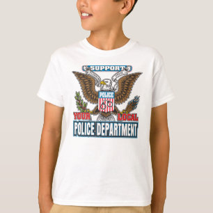 Camiseta Polícia local do apoio