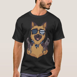 Camiseta Polícia Militar german shepherd Americana K9