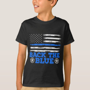 Camiseta Polícia Policial Americano Bandeira Blue Line