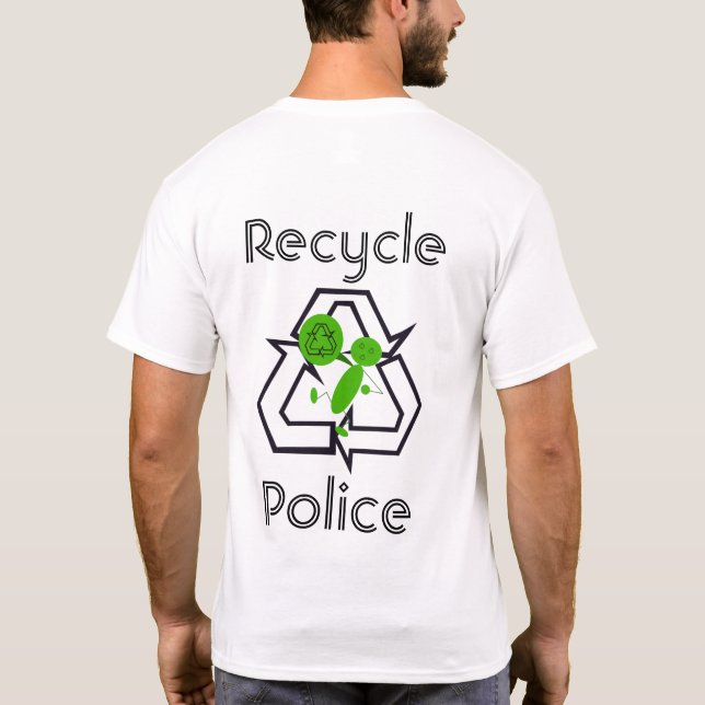 Camiseta Polícia reciclar (Verso)
