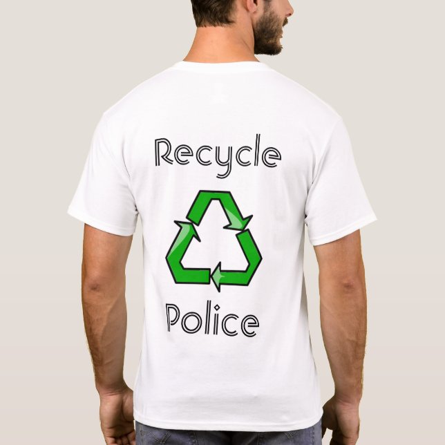 Camiseta Polícia reciclar (Verso)