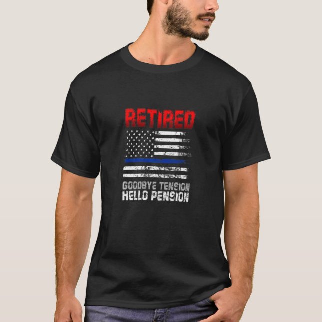 Camiseta Polícia Reformada Adeus Tensão Alô Política de Pen (Frente)