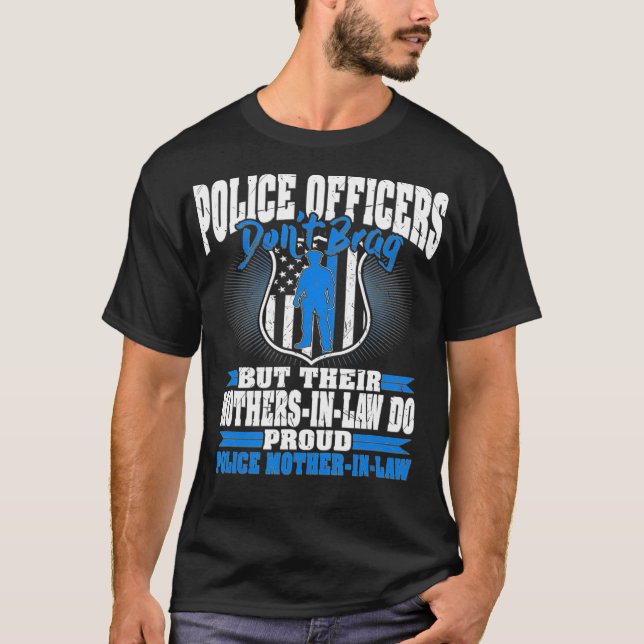 Camiseta Policiais Engraçados Não Arrastam Polícia Orgulhos (Frente)