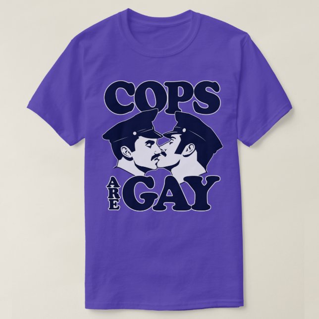 Camiseta Policiais São Crianças De Gay Longa Folga (Frente do Design)