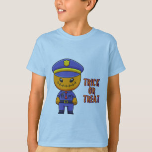 Camiseta Policial da Abóbora: Dia de as Bruxas engraçado