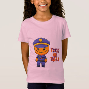 Camiseta Policial da Abóbora: Dia de as Bruxas engraçado