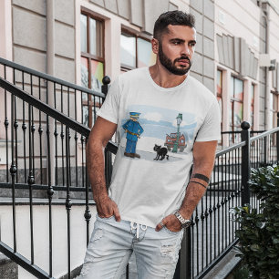 Camiseta Policial de Gato Preto de Azar e Acidente