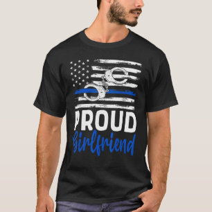 Camiseta Policial de Namorada orgulhoso da American Flag Gi