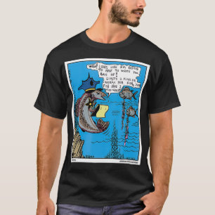 Camiseta Policial de Peixe Engraçado Pesca Novelty Presente