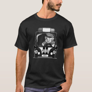 Camiseta Policial De Porco, Lover De Cachorro, Amante de os