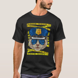 Camiseta Policial de Ragdoll Gato Policial