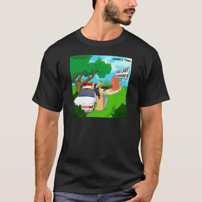 Camiseta Policial de Trânsito Lesma Divertido (Frente)