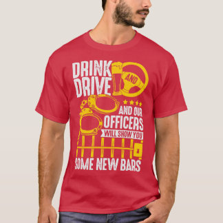 Camiseta Policial Engraçado Inspetor de Trabalho Xerife Gif