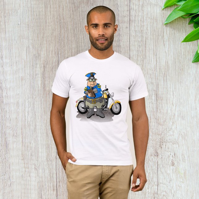 Camiseta Policial Escrevendo Tíquete Mens T-Shirt (Criador carregado)