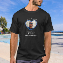Camiseta Policial Memorial EOW Foto Personalizada do Coraçã