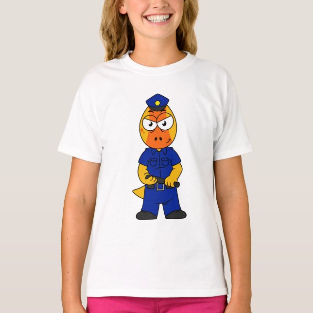 Camiseta Policial Paquicefalossauro. (Frente)