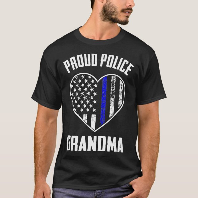 Camiseta Policial Vovó-Americana Flag Thin Bl (Frente)