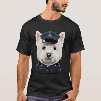 Camiseta Policial Westie Na Polícia Do Altoço Oeste