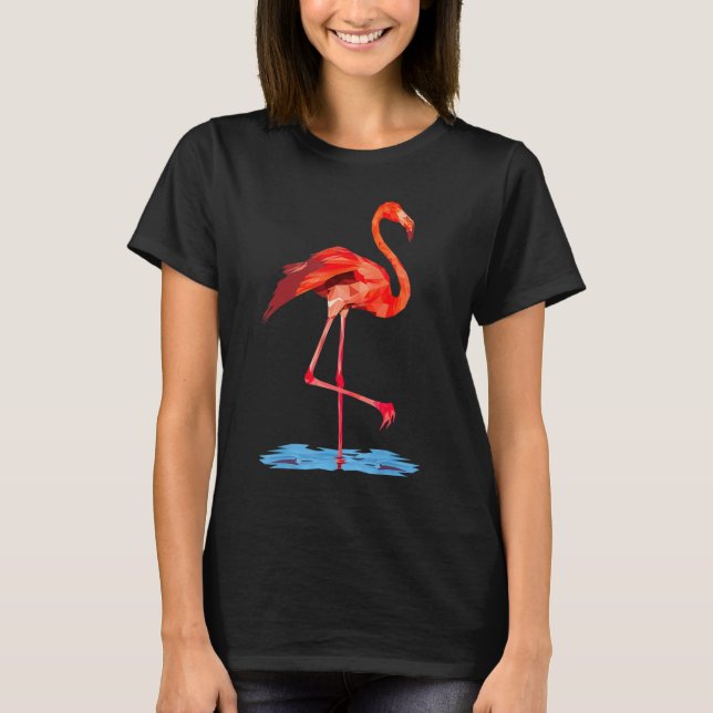 Camiseta Poligonal de Geometria Mínima do Perfil Flamingo R (Frente)