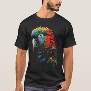 Camiseta Polígono de Papagaio Animal Ave Papagaio