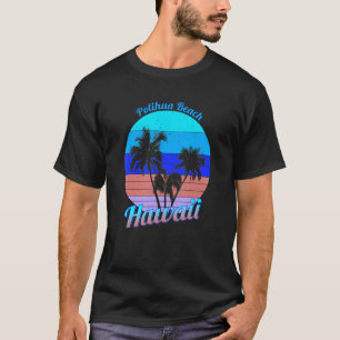 Camiseta Polihua Beach Hawaii Retro Tropical Palm Trees Vac