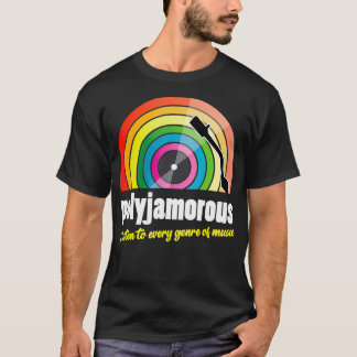 Camiseta Polijamoroso Eu escuto cada gênero de Música