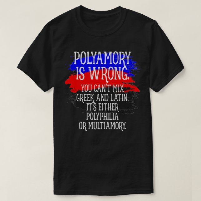 Camiseta Polimorreia É Orgulho Poliamoroso Errado Poly Lo (Frente do Design)