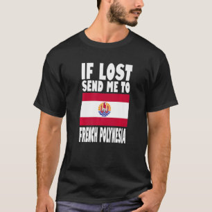 Camiseta Polinésia Francesa Design Se perdido envie-me para