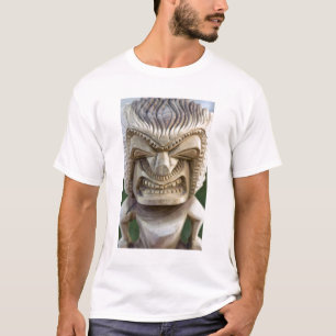 Camiseta Polinésia, Reino de Tonga. Close-up de tiki