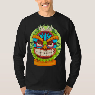 Camiseta Polinésia Totem Tiki Mask Luau Party Statai