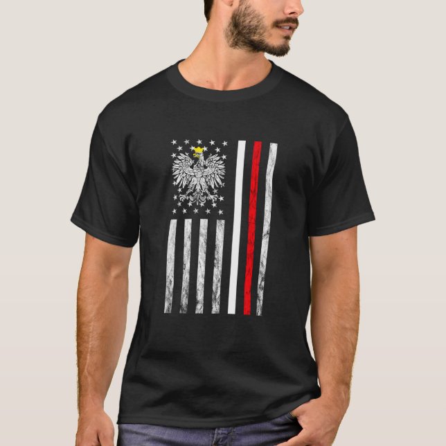 Camiseta Polis - Polônia da Águia Polis - Polônia dos EUA (Frente)