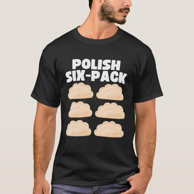 Camiseta Polish Food Polish Six Pack Pierogi (Frente)