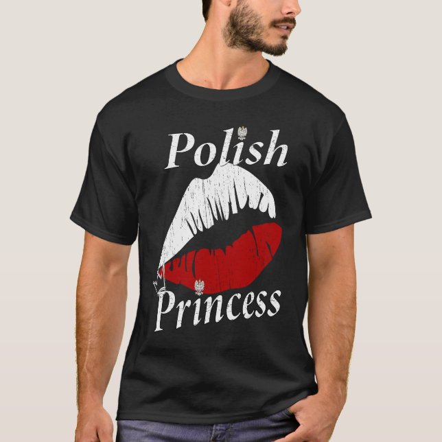 Camiseta Polish Princess Girl  Polish Girls with an attitud (Frente)